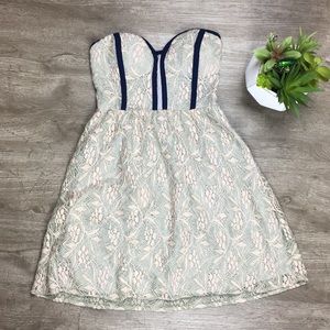 Pins and Needles Strapless Lace Dress